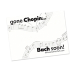 Music Gift PIN065 Gone Chopin Bach Soon Post-it Notes