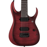 Ibanez RGD721FA RG Standard Electric Guitar, Stained Wine Red Burst Flat
