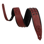 Levy's M80GRPDX-BRG Ox Blood Leather Strap with Black Studs