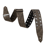 Levy's M80RBEY-BLK Distressed Black Leather Strap with Black eyelets and Black backing