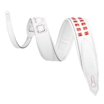 Levy's M81GRPDX-WHT White Leather Strap with Red Rivets