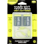 Ernie Ball P09642 USB-C Rechargeable 9v Battery by Paleblue - 2-pack