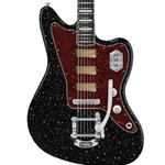Fender Limited Edition Gold Foil Jazzmaster Electric Guitar, Black Sparkle