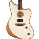 Fender American Acoustasonic® Jazzmaster Electric Guitar, Arctic White, Ebony Fingerboard