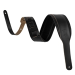 Levy's M26PD-BLK-ACO Black Acoustic Leather Guitar Strap