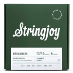 String Joy SJ-BR1046 Classic Light Gauge (10-46) Broadways Pure Nickel Electric Guitar Strings