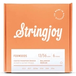 String Joy SJ-FW1356 Medium Gauge (13-56) Foxwood Coated Phosphor Bronze Acoustic Guitar Strings