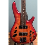 Used Ibanez SRD900F Fretless 4-String Electric Bass Guitar, Brown Topaz Burst Low Gloss