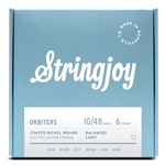 String Joy SJ-OR1048 Balanced Light Gauge (10-48) Orbiters Coated Nickel Wound Electric Guitar Strings
