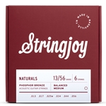 String Joy SJ-NB1356 Medium Gauge (13-56) Naturals Phosphor Bronze Acoustic Guitar Strings