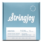String Joy SJ-OR09546 Balanced Super Light Plus Gauge (9.5-46) Orbiters Coated Nickel Wound Electric Guitar Strings