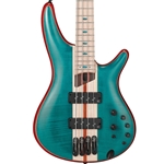 Ibanez SR1420B SR Premium 4-String Electric Bass Guitar, Caribbean Green Low Gloss