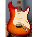 Used Fender American Ultra Stratocaster Electric Guitar, Plasma Red Burst