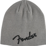 9106111708 Fender Logo Beanie, Charcoal Heather Gray, One Size