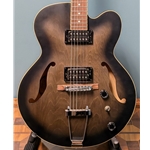 Used Ibanez AF55TKF Artcore Hollowbody Guitar, Transparent Black Flat