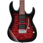 Ibanez GRX70QATRB GRX70QA Gio Electric Guitar, Transparent Red Burst