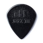 Dunlop 47P3S Nylon Jazz III Guitar Picks, Black Nylon, 6 Pack