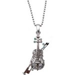 Music Gift PE4 Pewter Flute Earrings