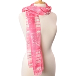 Music Gift SF05 Scarf - Pink Instruments