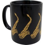 Aim AIM1807 Saxophone Mug Black and Gold