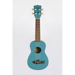 Kala MK-SS/BLU Shark Bridge Soprano Ukulele, Mako Blue