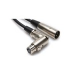 Hosa XFF-105 Balanced Interconnect, Right-angle XLR3F to XLR3M, 5 feet
