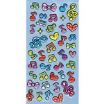 Music Treasures MT332308 Blue Glitter Note Stickers