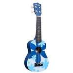Tropical Series Soprano Ukulele, Blue Flower