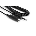 Hosa HPE-325C 1/4 in TRS to 1/4 in TRS, Coiled Cable - Headphone Extension Cable