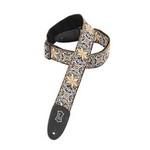 Levy's M8HT-13 2" Jacquard Floral Yellow Guitar Strap, Vintage Hootenanny