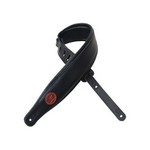 Levy's MSS2-BLK 3" Wide Black Garment Leather Guitar Strap