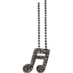 Aim N486 Necklace Dbl Note Crystal Grey/Pewter