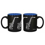 Music Treasures MT600608 Sax Mug, Black Matte, 11Oz