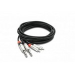 Hosa HPR-005X2 Dual REAN 1/4 in TS to RCA, Pro Stereo Interconnect, 5 Feet