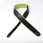 D'Addario 25PLC02-DX Deluxe Leather Guitar Strap, Color Padded, Green