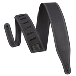 Levy's M17BDS 2.5" Wide Garment Leather Guitar Strap, Black