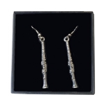Music Gift PE5 Clarinet Pewter Earings