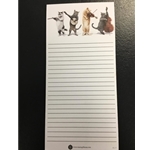 Music Gift CL17 Shopping List Pad - Cats Love Music