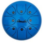 Amahi KLG10-8BL 10" Blue Steel Tongue Drum - D Major Pentatonic