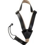 Levy's M20L-BLK 1" Leather Classical Guitar/Ukulele Strap With Plastic Sound-hole Hook