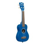 Kala UK-BLUEINK Ukadelic Soprano Uke, Blue Ink, All Wood, Matte Finish