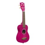 Kala UK-DRAGONFRUIT Ukadelic Soprano Uke, Dragonfruit, All Wood, Matte Finish