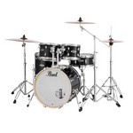 Pearl Export EXX 5 Piece Drum Set with Hardware and Cymbals, Jet Black