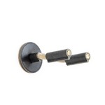 Levy's LVYFGHNGBRBK Forged Steel Guitar Wall Hanger Brass w/Black Leather