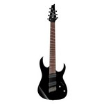 Ibanez RGMS7 7-String Multi Scale Electric Guitar, Black