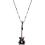 Aim N519 Electric Guitar Crystal Necklace Black