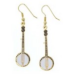 Aim E78 Earrings Banjo Black and Gold