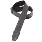 Levy's M7GP-BLK 2" Black Garment Leather Guitar Strap
