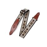 Levy's MSSN80-TAN 2" Poly Jacquard Country Western Series, Tan Guitar Strap