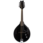 Ortega RMAE40SBK A-Style Series Acoustic-Electric Mandolin Black Satin Finish w/ Bag